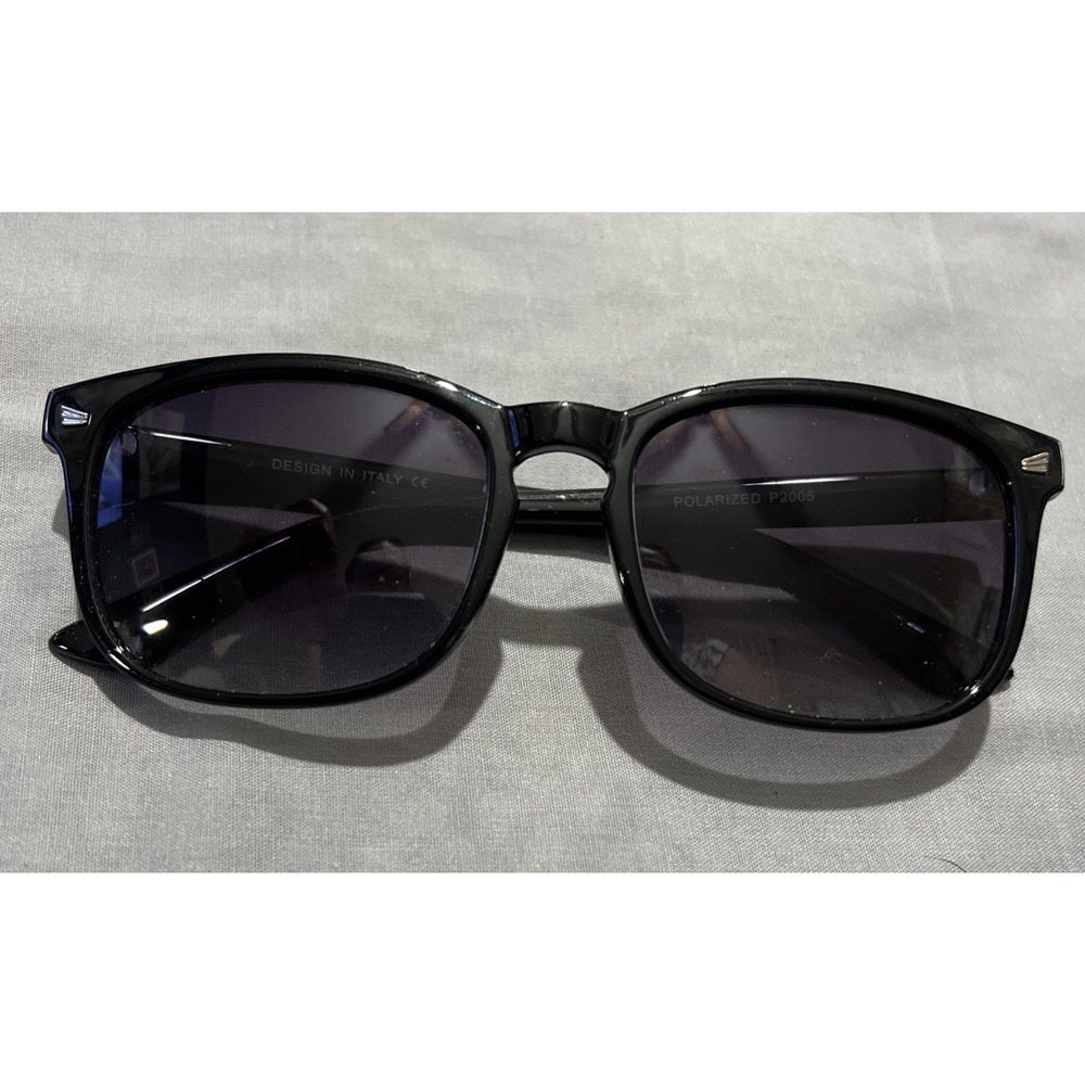 Italian Designed Polarized P 2005 Sunglasses Black Unisex - Picture 5 of 5